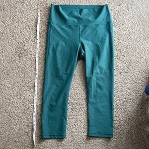 Women’s High-Waist Athletic Crop Leggings - Teal